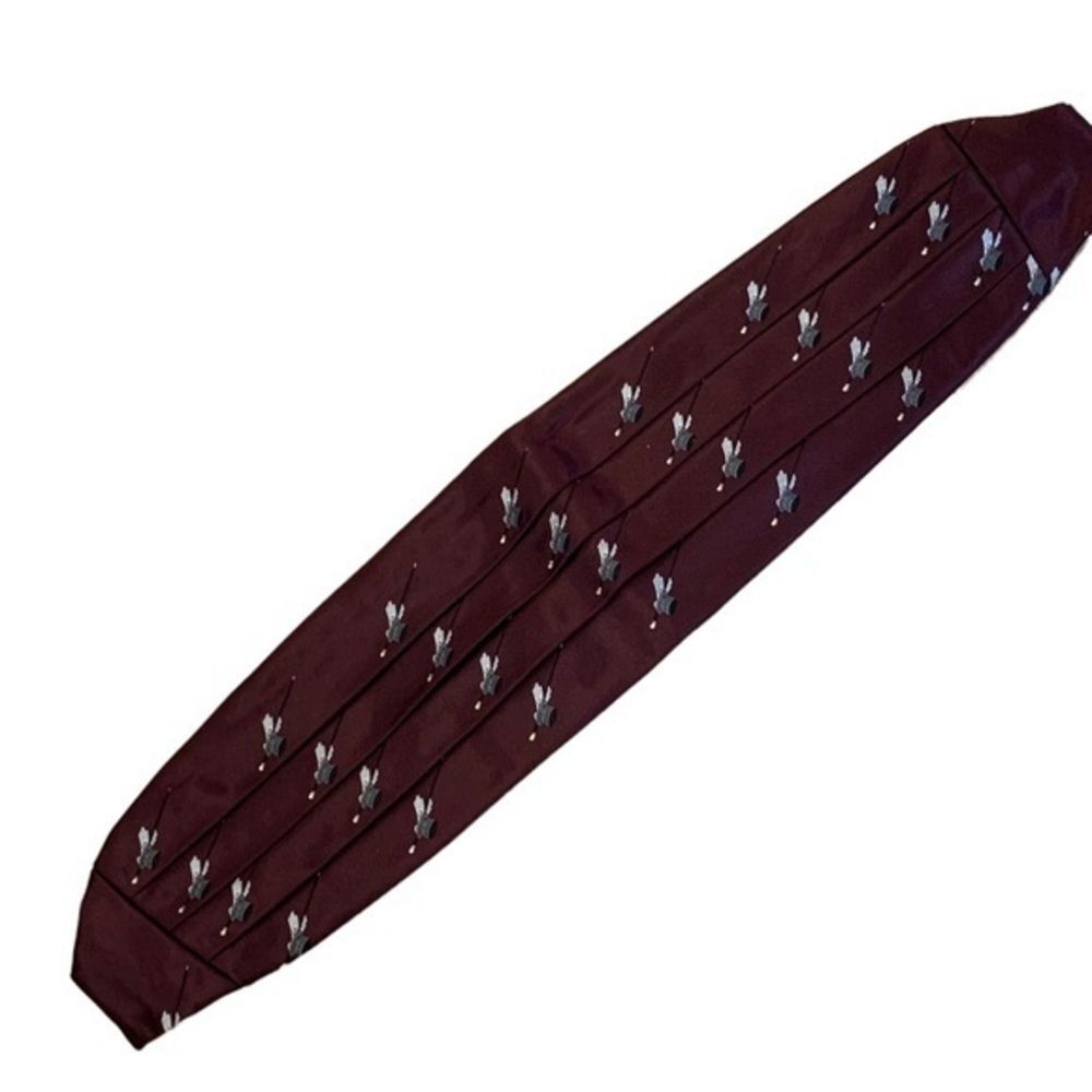 Robert Talbott Burgundy Silk Cummerbund